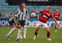 Com um a menos, Grêmio busca empate contra o Flamengo e ainda respira no Brasileirão