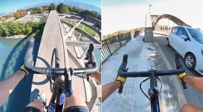 Equilíbrio puro! Ciclista cruza ponte sobre arco de sustentação – Notícias