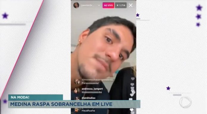 Gabriel Medina raspa sobrancelha e surpreende Yasmin Brunet