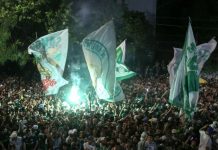 Palmeiras faz festa na madrugada, provoca o Flamengo e subverte música do ‘não tem Mundial’