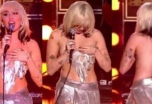 Miley Cyrus sofre problema com figurino e perde o top durante show de réveillon. Veja! – Música