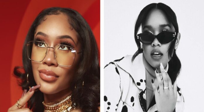 Saweetie mostra o trecho da música feito juntamente com a sua parceria H.E.R.
